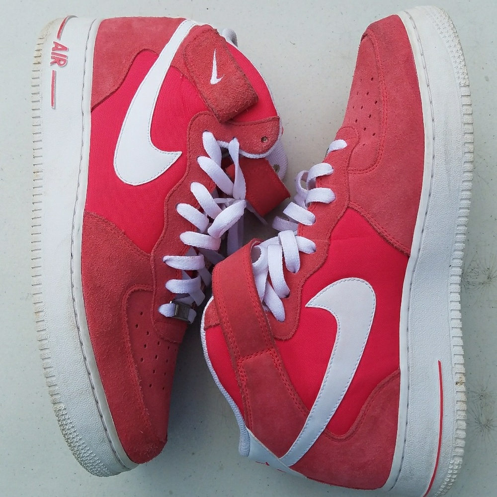 NIKE AIR FORCE 1s Mid Blazer Fusion Red - Picture 6 of 7