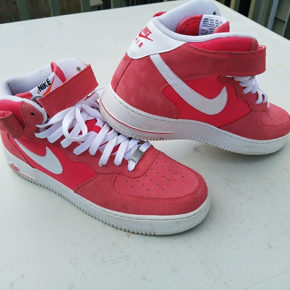 NIKE AIR FORCE 1s Mid Blazer Fusion Red - Picture 2 of 7