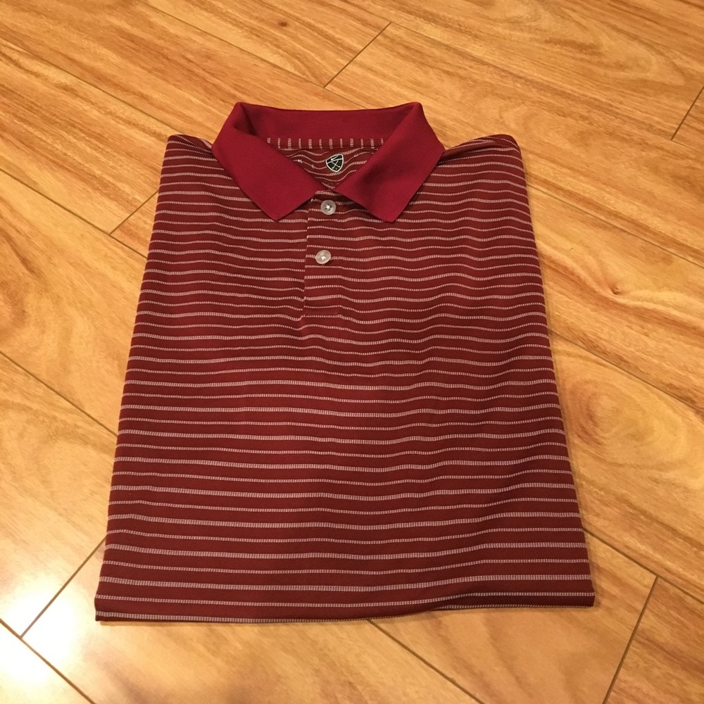 NIKE GOLF- burgundy L men's golf shirt