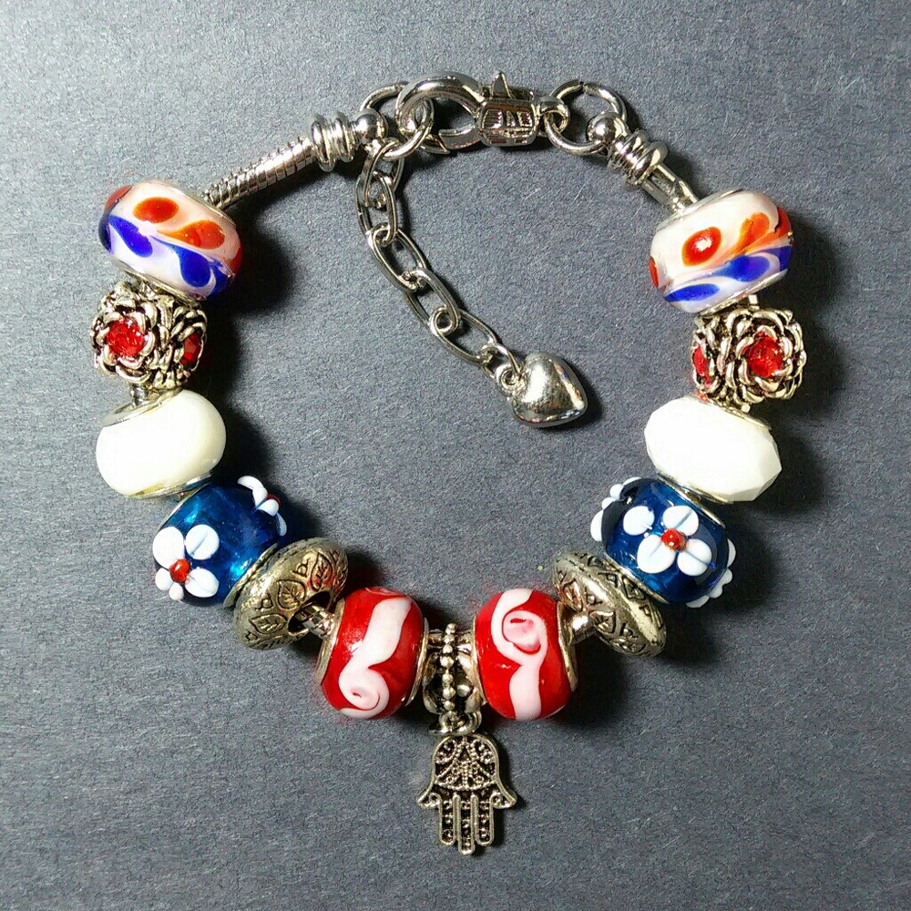 LilisCo European Style Lucky Fatima Palm Bracelet