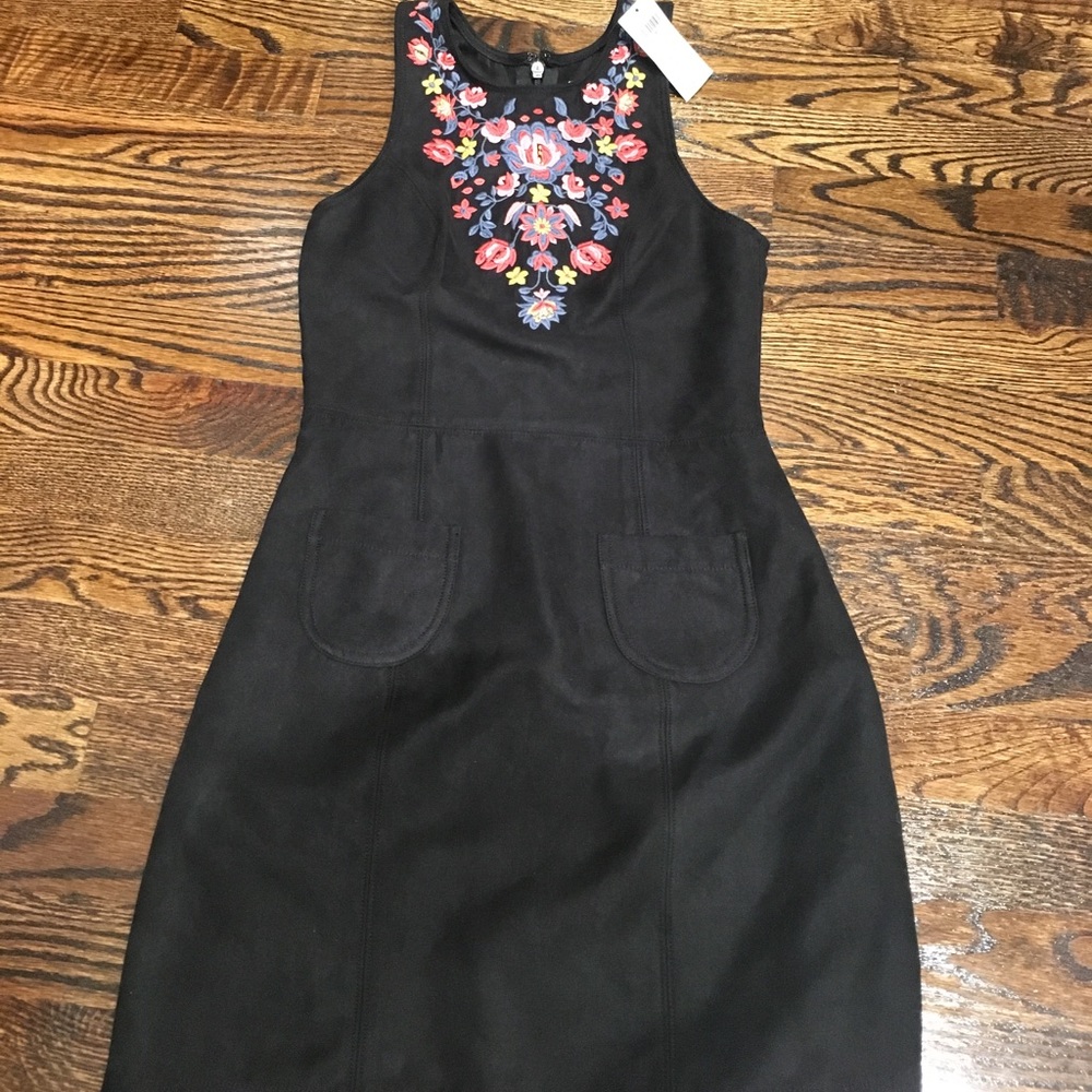 Hollister flower embroidered mini dress