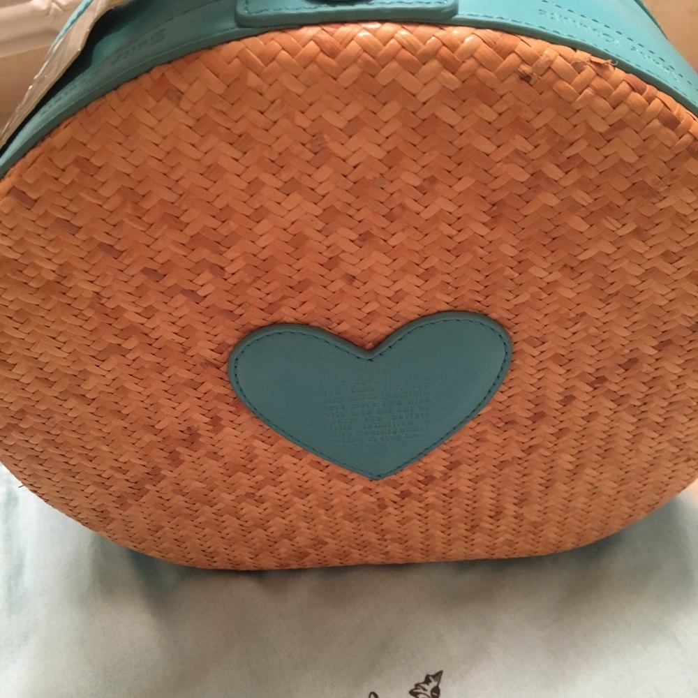 NWT Juicy Couture Rattan & Leather Satchel- rare