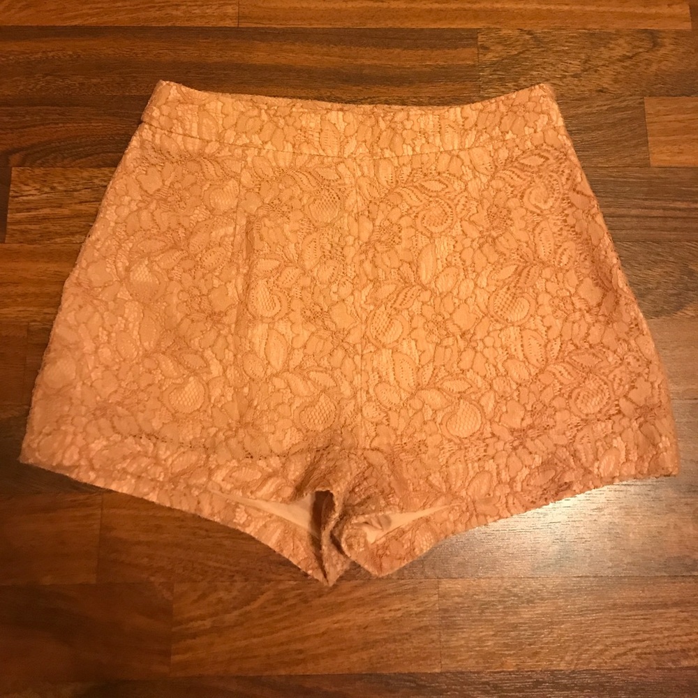 2 For 10$ Bundle || Peach high waisted lace shorts