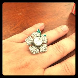 Juicy Couture Ring - Pave Flower - Adjustable
