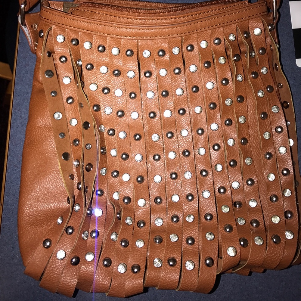 Studded Messenger Bag