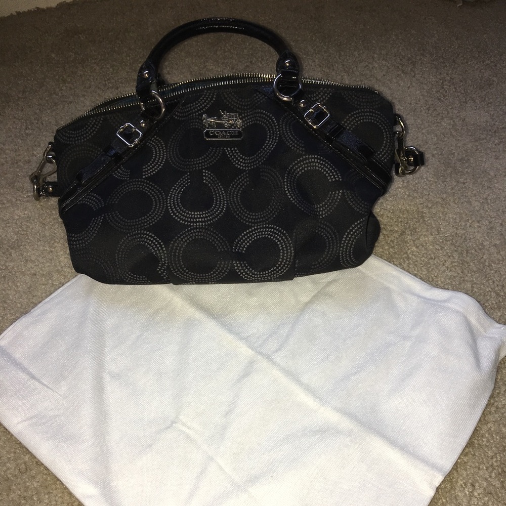 Coach Medium Kelly Satchel - Black sateen