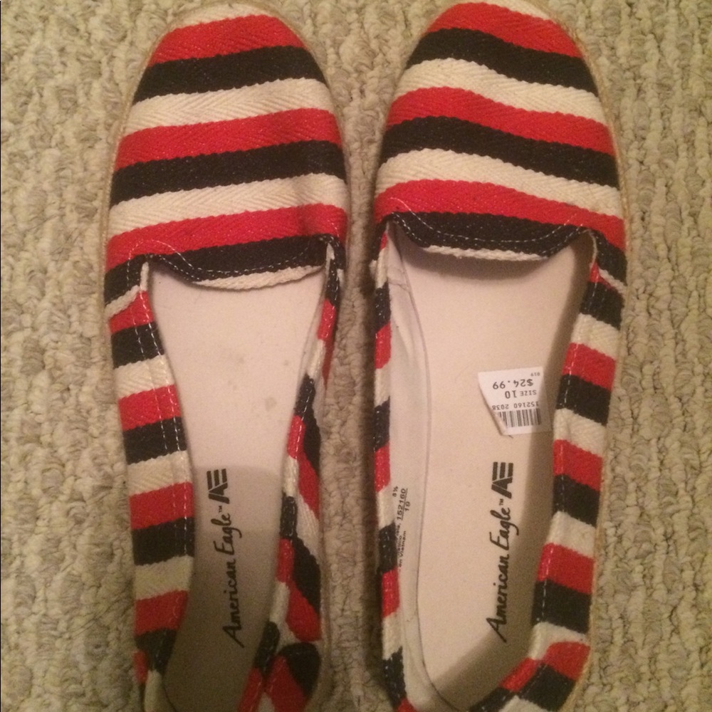 American Eagle Striped Canvas Shoes