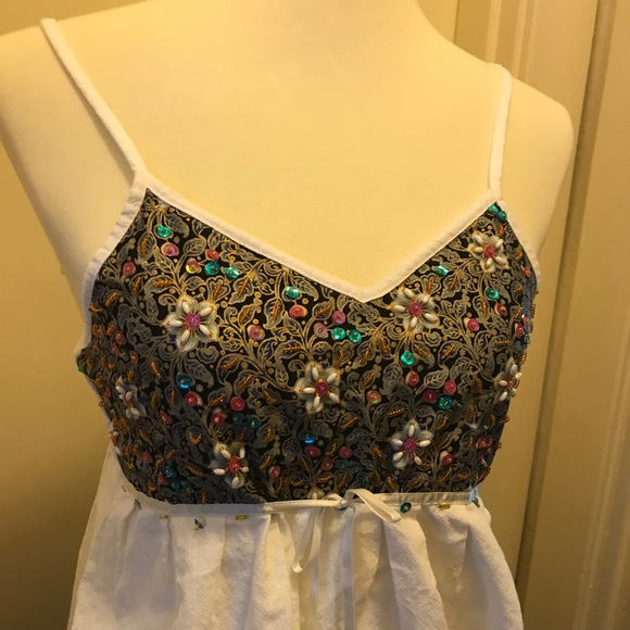 Beaded Top w/Spaghetti Straps! From HONG KONG! - Picture 1 of 8