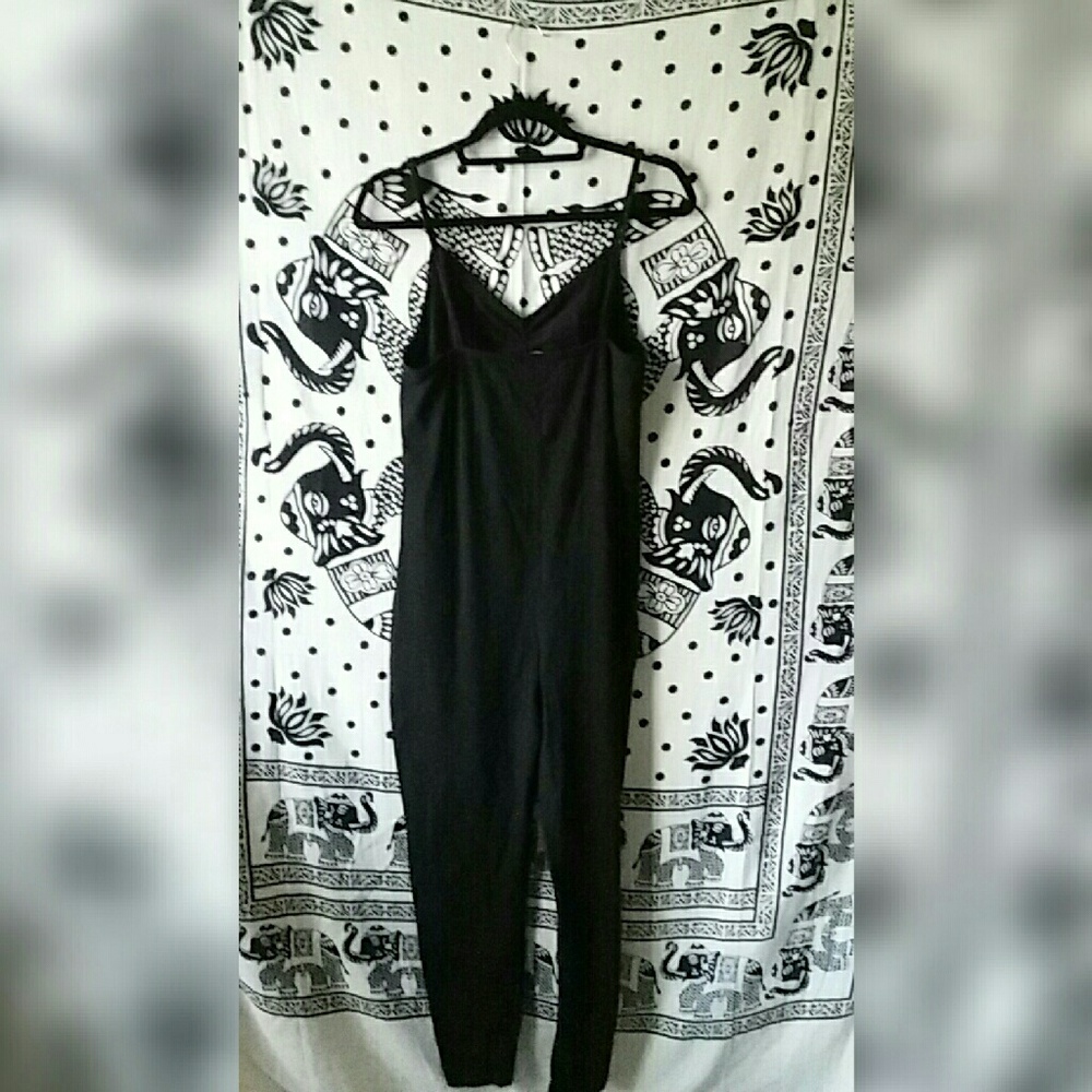 F21 Jersey Black Jumpsuit