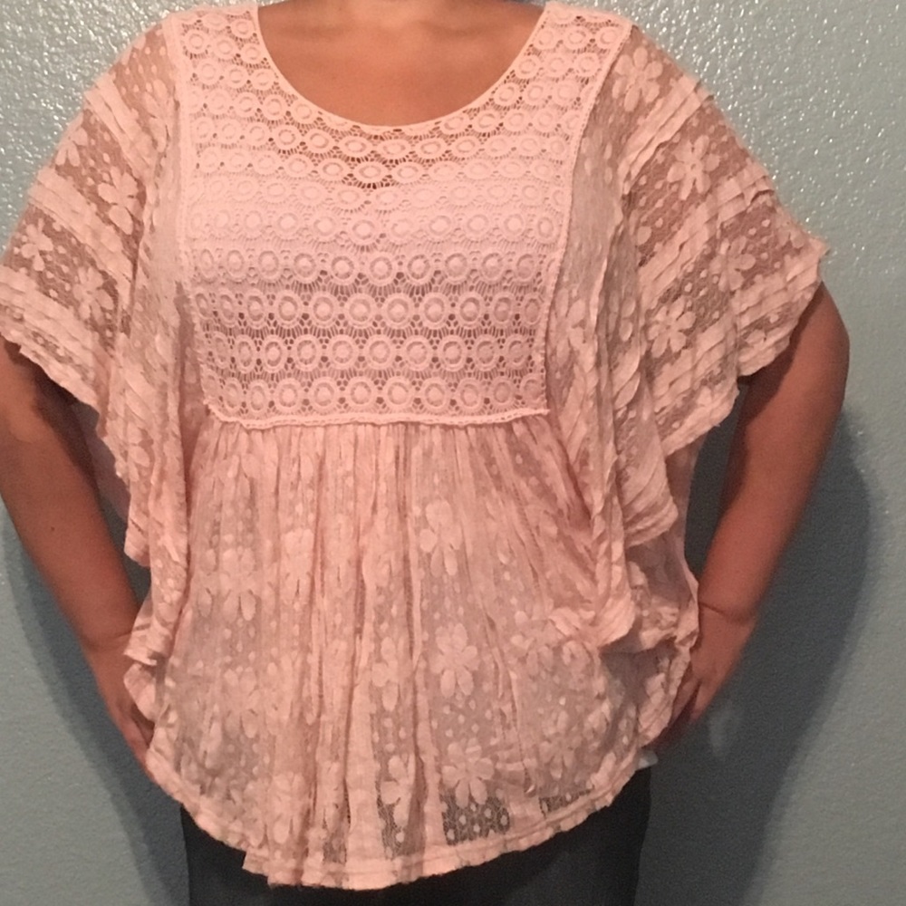 Plus size lace shirt