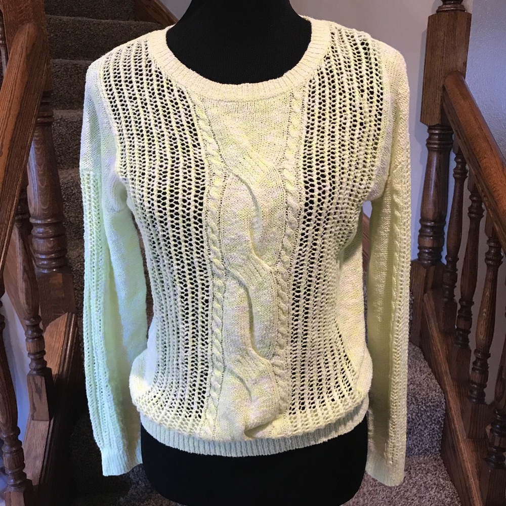 Beautiful cable knitted hollow sweater