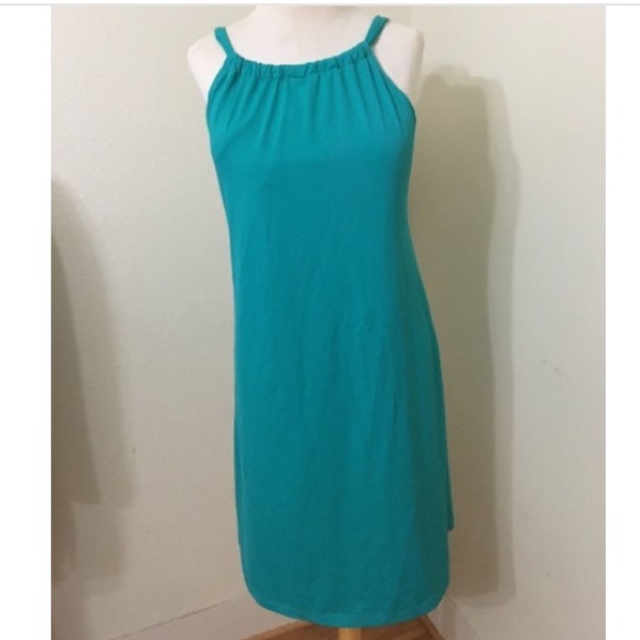 Teal Blue Athleta Kokomo Dress Built in Padded Bra - Picture 3 of 7