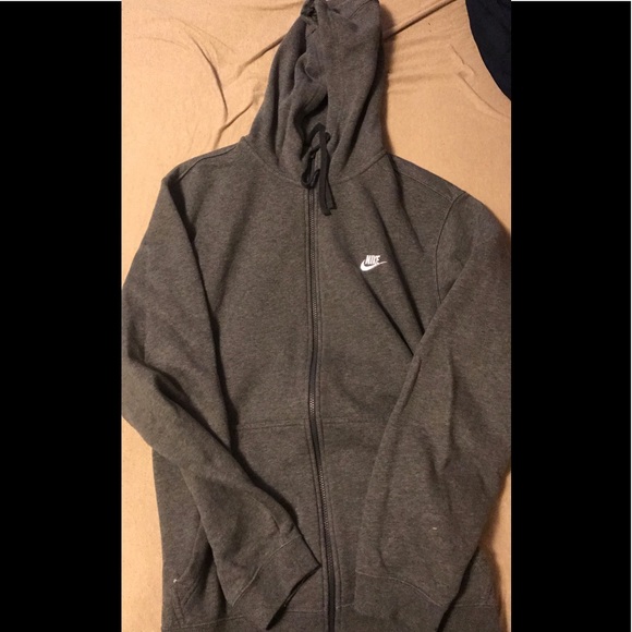 Grey Nike zip up hoodie - Picture 1 of 1