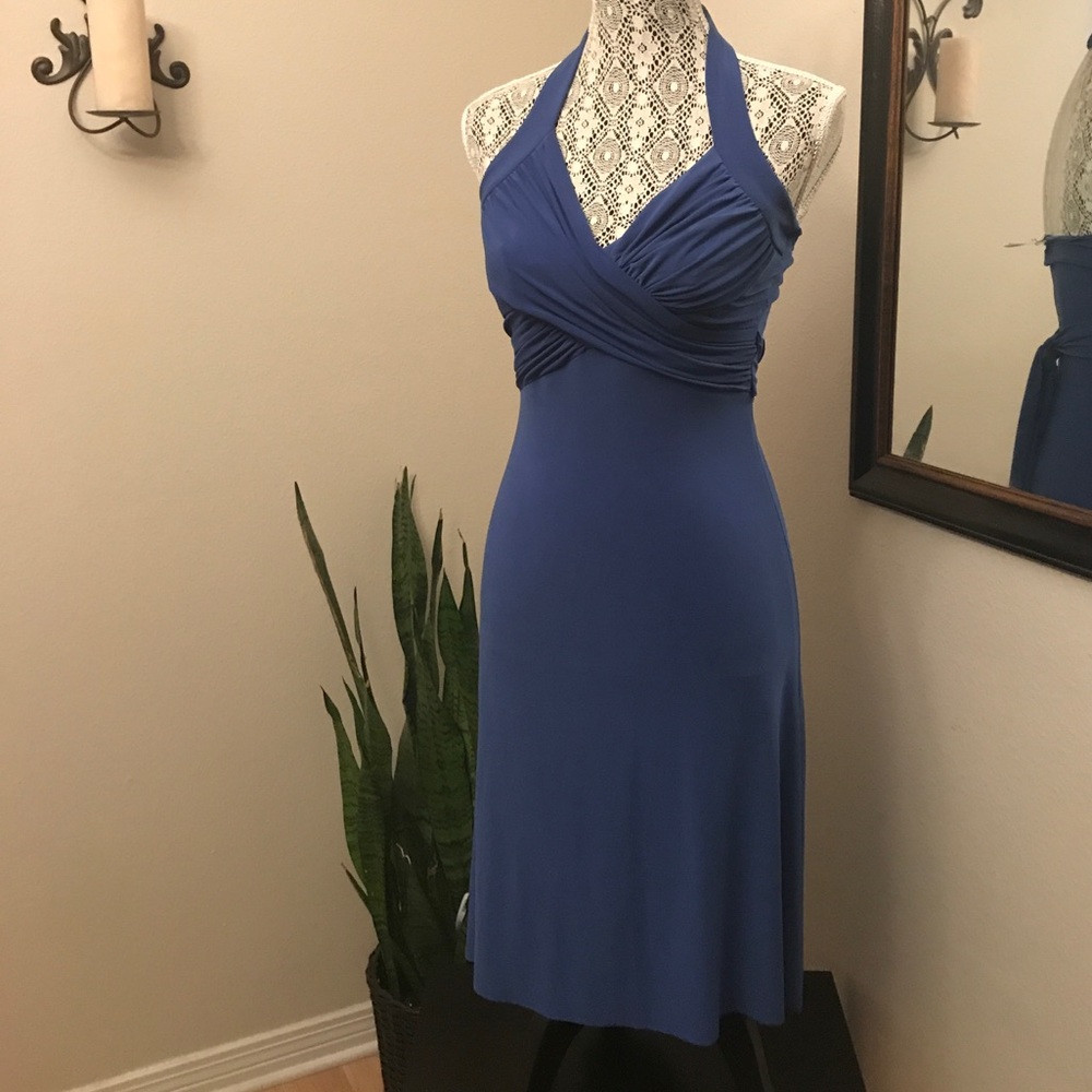 Cornflower Blue Halter Dress