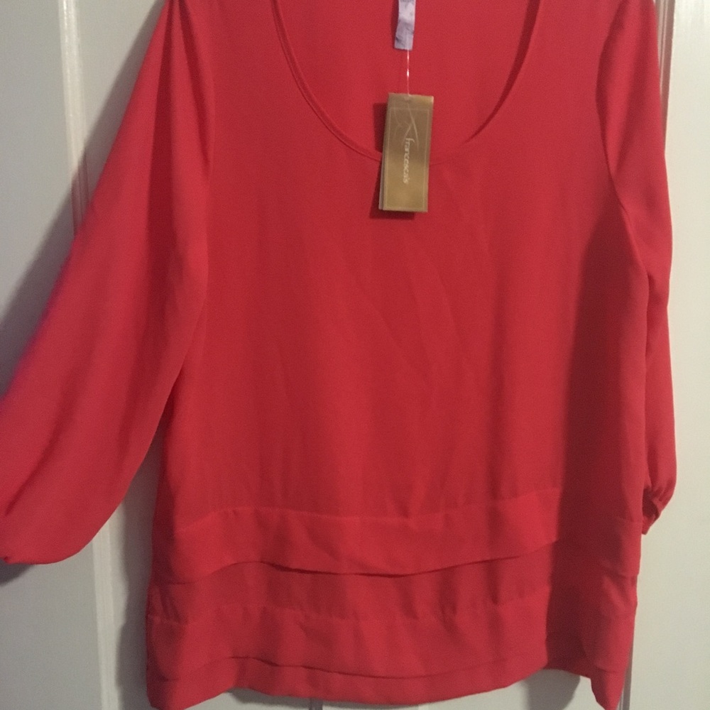 New Dark Coral Blouse from Boutique