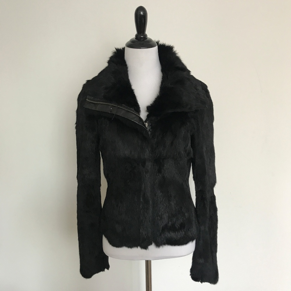 State & Lake Rabbit Fur Jacket Size XS
