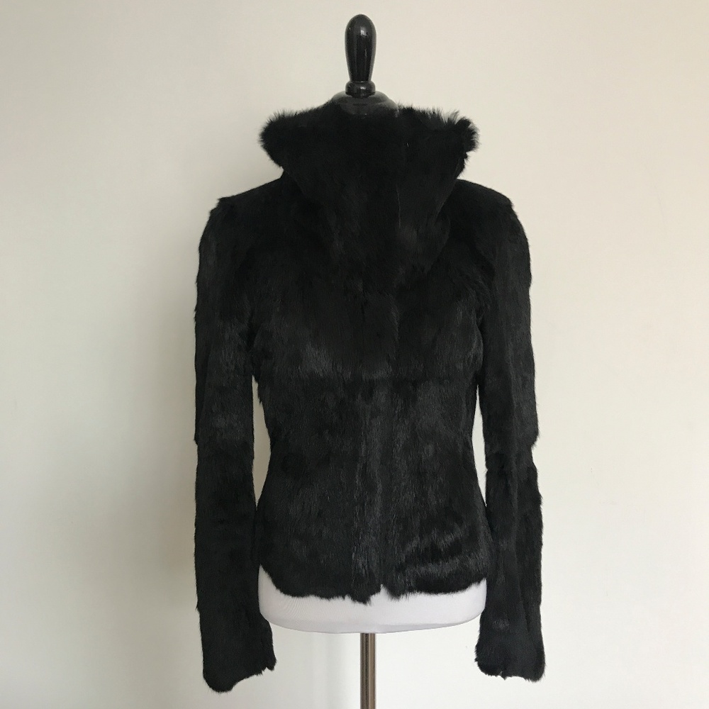 State & Lake Rabbit Fur Jacket Size XS - Picture 4 of 8