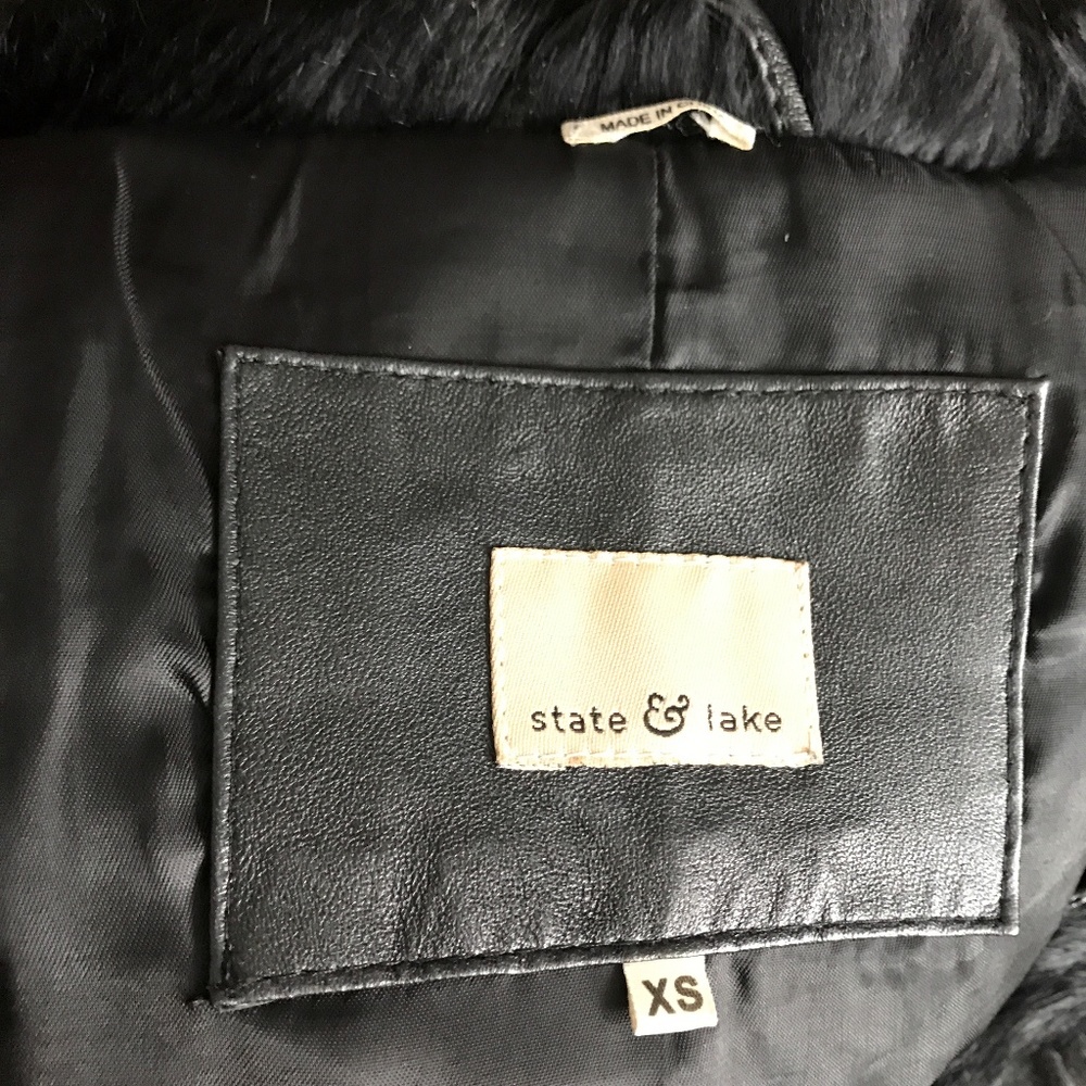 State & Lake Rabbit Fur Jacket Size XS - Picture 8 of 8