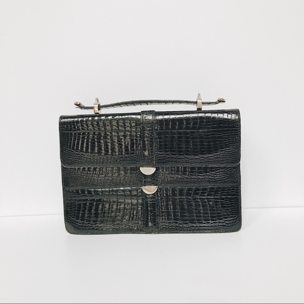 Vintage Embossed Croc Clutch