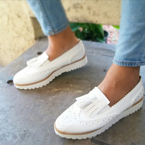 LAST PAIR!! //The Tammy// White oxford platform - Picture 7 of 8