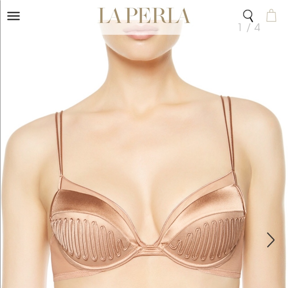 La Perla zigzag soutache push up and thong