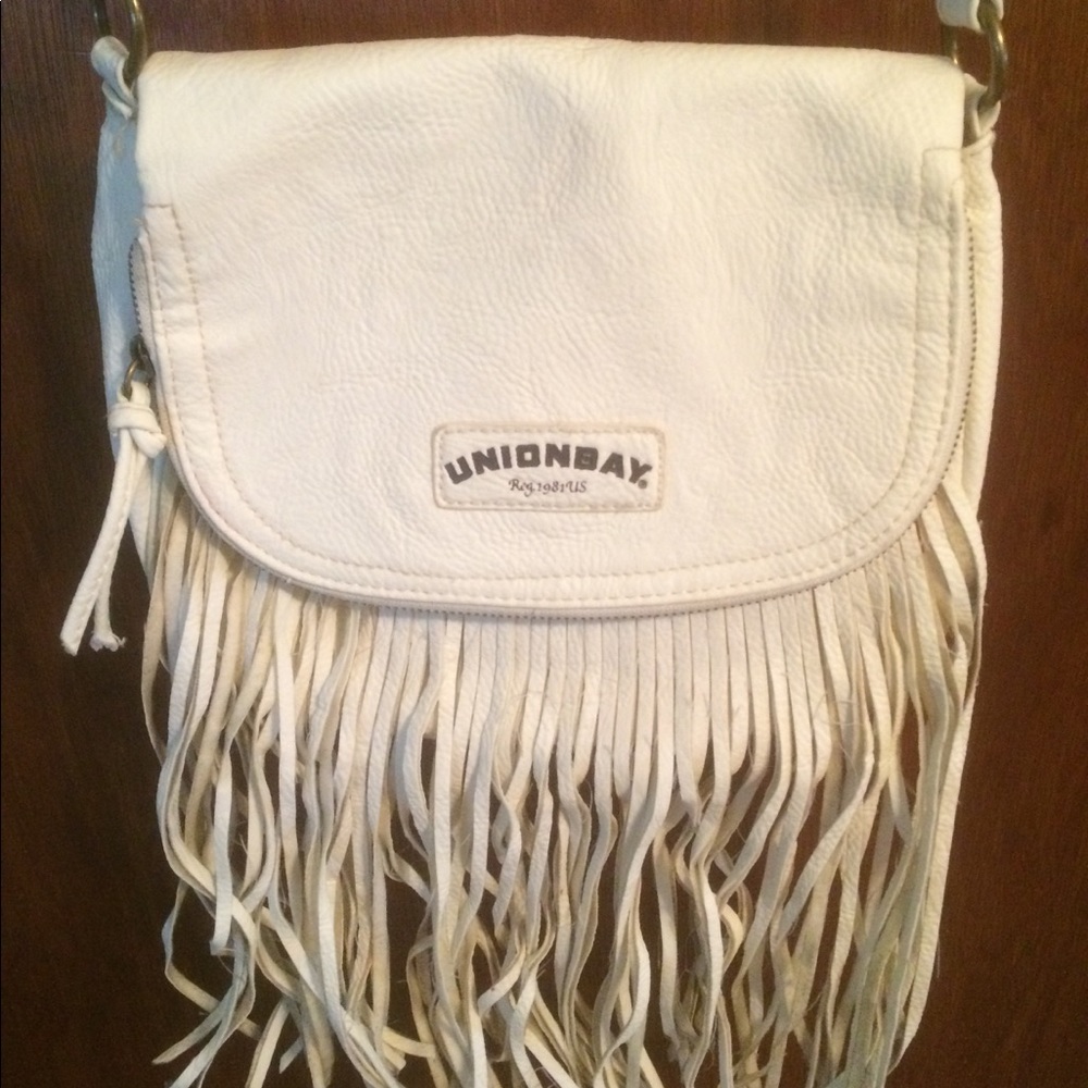 Fringe White Crossbody