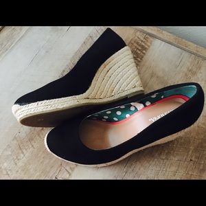 Black Wedges By Merona Green Size 8