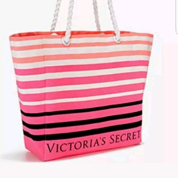 💖 VICTORIA'S Secret Beach pink tote bag💖XL - Picture 2 of 2
