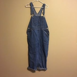 Classic blue denim overalls