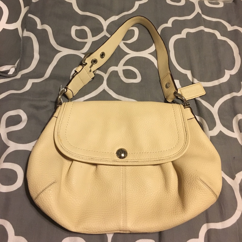 Cream Coach Purse