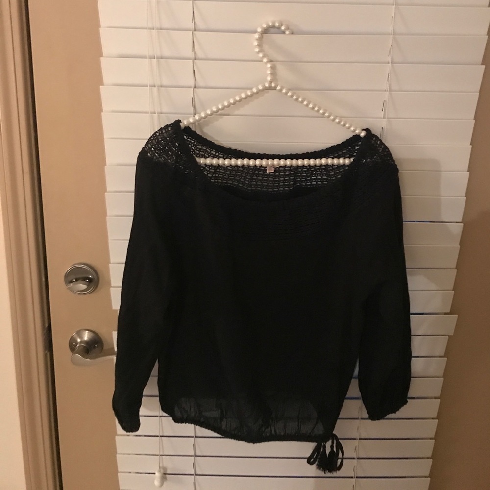Victoria Secret Black Crochet Top