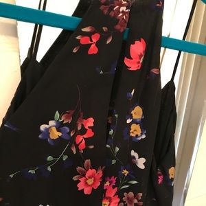 Black Floral Strappy Cami