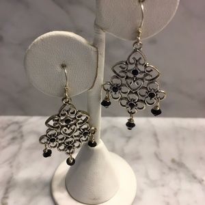 Swarovski chandelier earrings black earrings