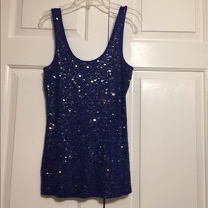 Express sequined tank top