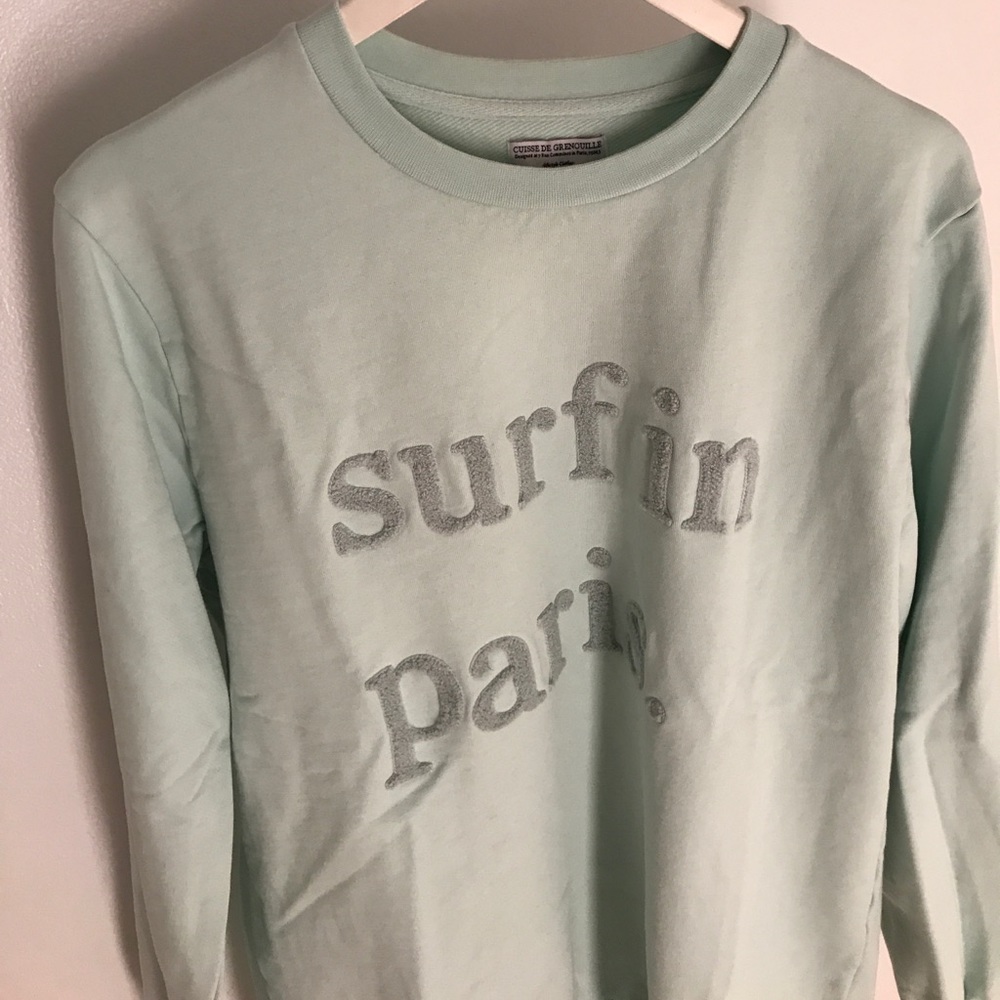 Surf in Paris Sweater Winter Mint color