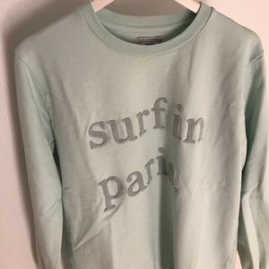Surf in Paris Sweater Winter Mint color