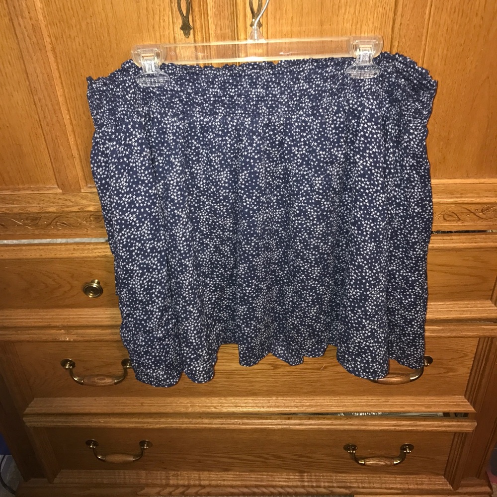 Blue with white stars skirt size XL