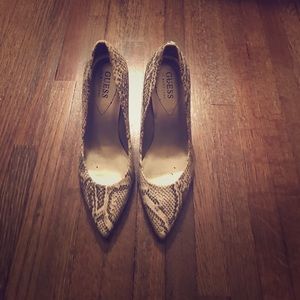 Guess Snake Print Heels