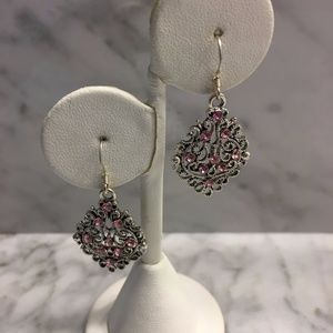 Swarovski crystal chandelier earrings rose