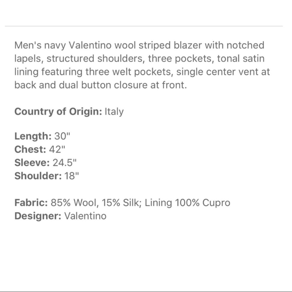 Flash sale ⚡️Valentino men's Dress Jacket - Picture 6 of 6