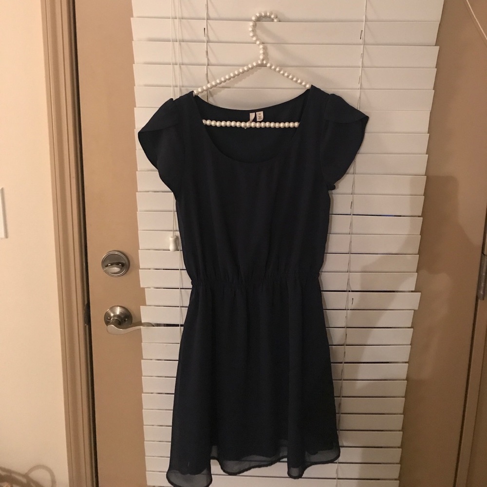Navy Blue Lace Dress