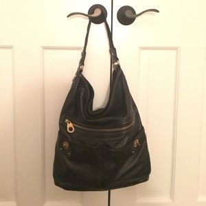 Marc Jacobs black leather hobo style bag.