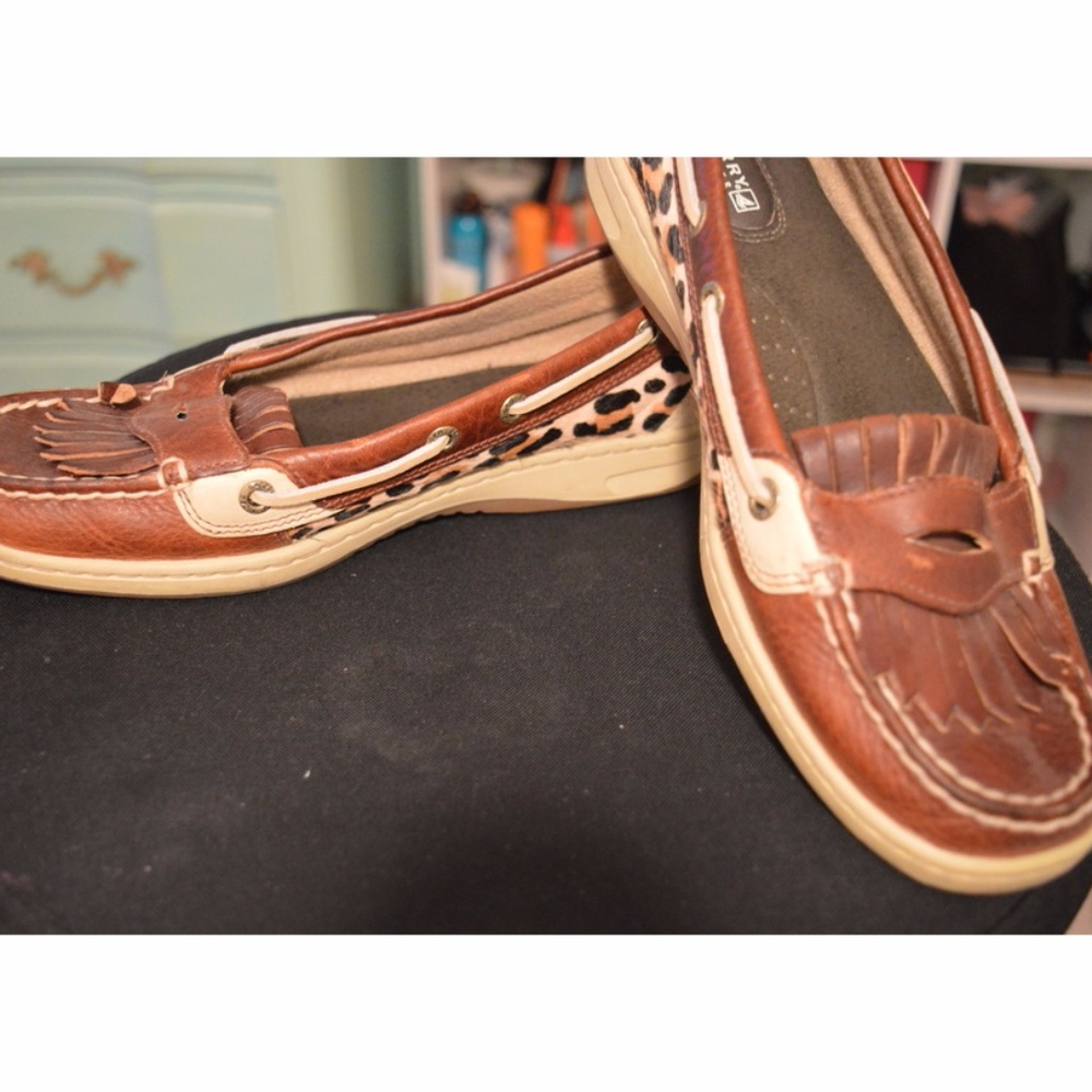 Sperry Leopard Loafers
