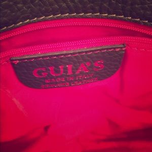 Italian Green leather-red lining great Christmas