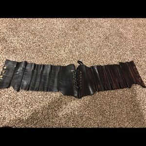 Corset belt leather snap buttons