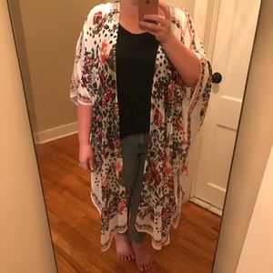 Chiffon Boho Floral Print Kimono