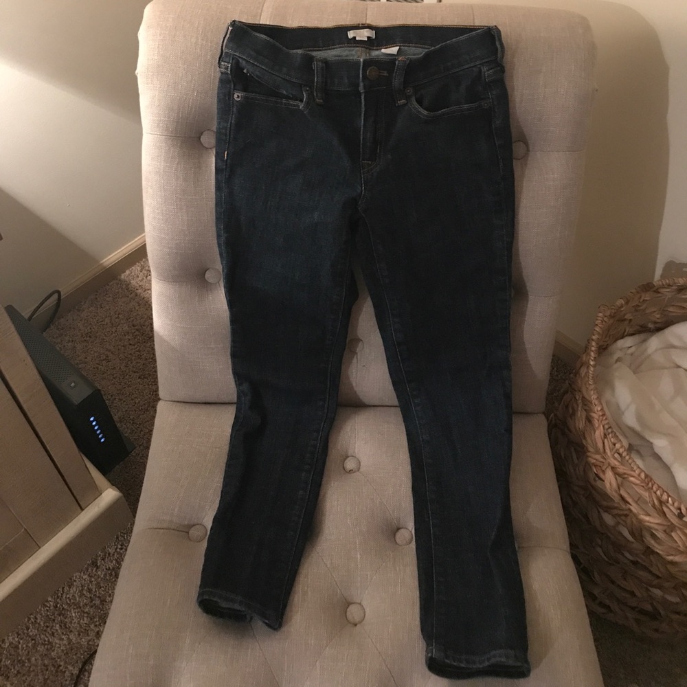 J. Crew Dark Crop Skinny Jeans