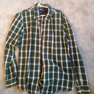 American eagle plaid button up