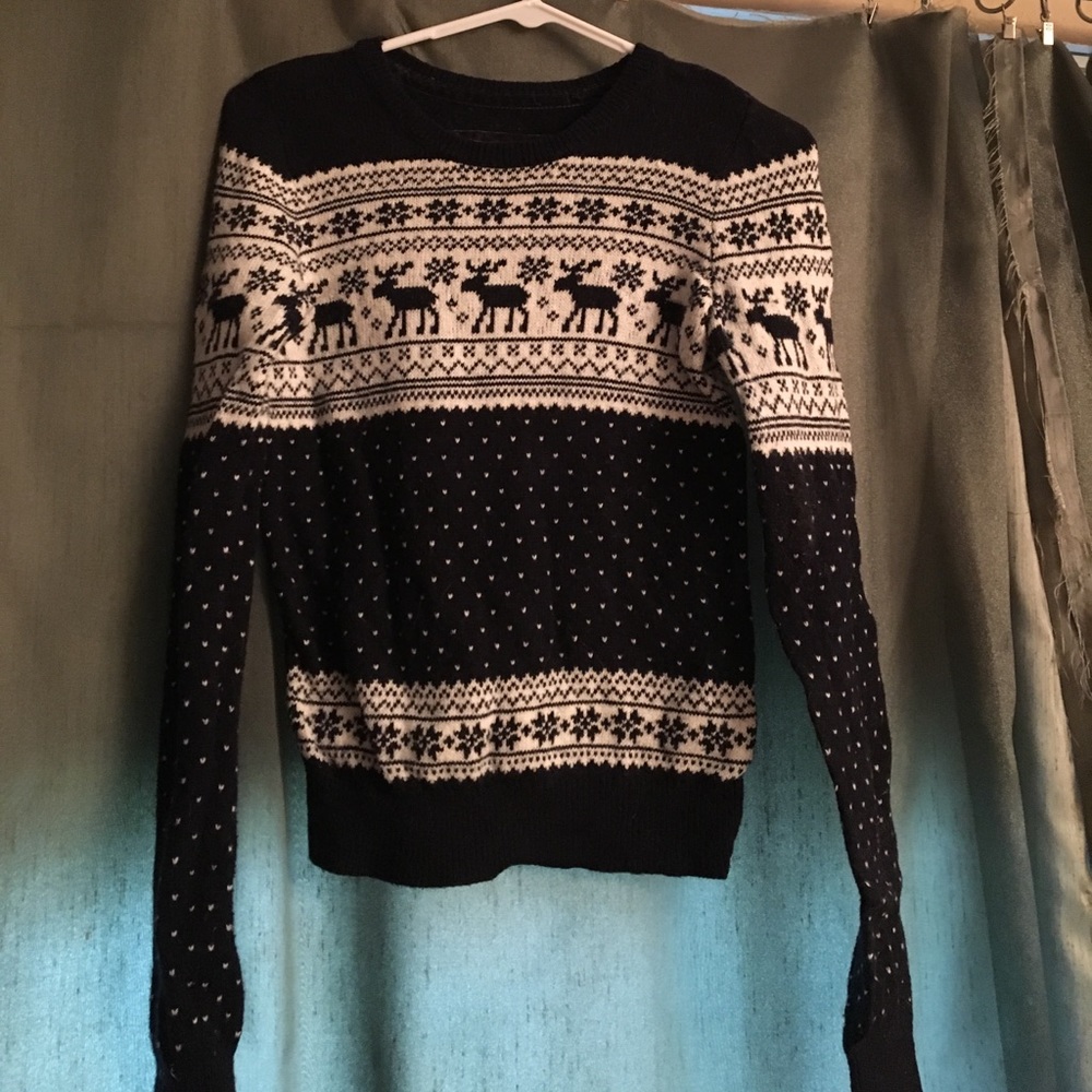 Rabbit hair Christmas sweater