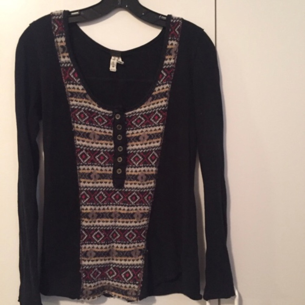 Free People printed long sleeve!